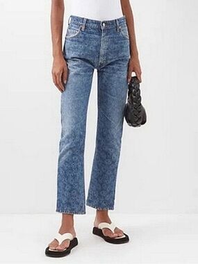 Re/done Levi's Daisy Floral 70s‎ Straight Crop Jeans Flower 26